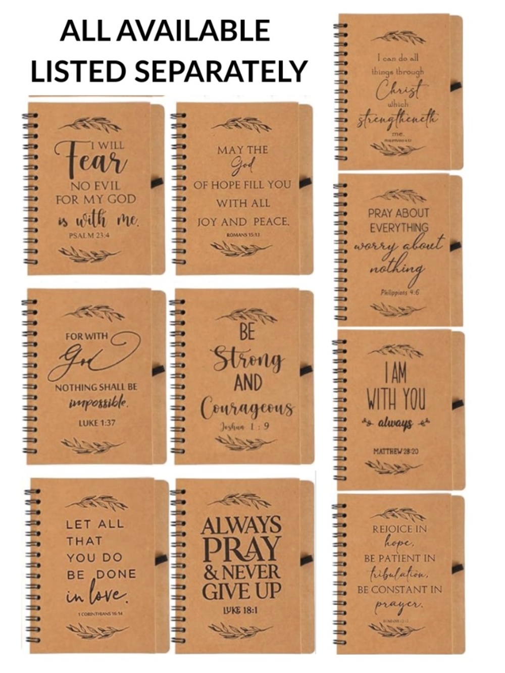 Christian Mini Spiral Notebook & Matching Bamboo Pen | Romans 12:12 | New - Picture 6 of 6